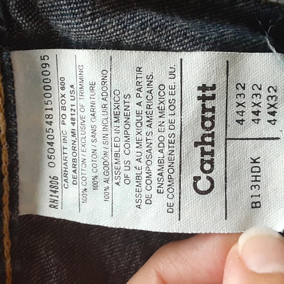 Carhartt Work Dungaree Original Fit, size 44X32 - Picture 8 of 10